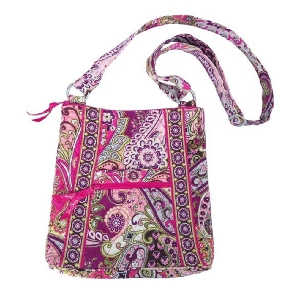 Vera Bradley‎ Pink & Purple Paisley Very Berry Hipster Crossbody Handbag